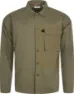 Knowledge Cotton Apparel Men's Outdoor Twill Overshirt With Contrast Fabric, Burned olive