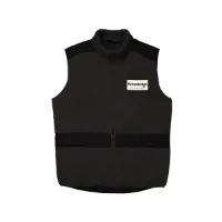 Knowledge Cotton Apparel Men's Teddy Fleece Hood Vest With Rib Stop In Contrast Color