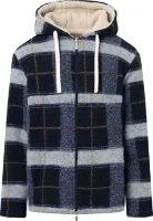 Knowledge Cotton Apparel Men's Teddy Reversable Zip Hood Jacket