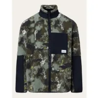 Knowledge Cotton Apparel Oversized Jaquard Sherpa Jacket