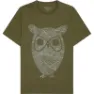 Knowledge Cotton Apparel Regular Single Jersey Mountain Owl Printed T-Shirt