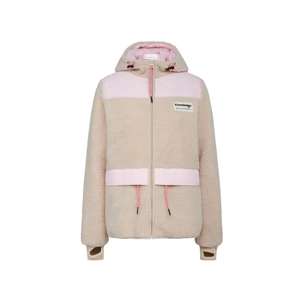 Knowledge Cotton Apparel Teddy Colorblock Jacket - Grs/Vegan Knowledge Cotton Apparel Teddy Colorblock Jacket - Grs/Vegan