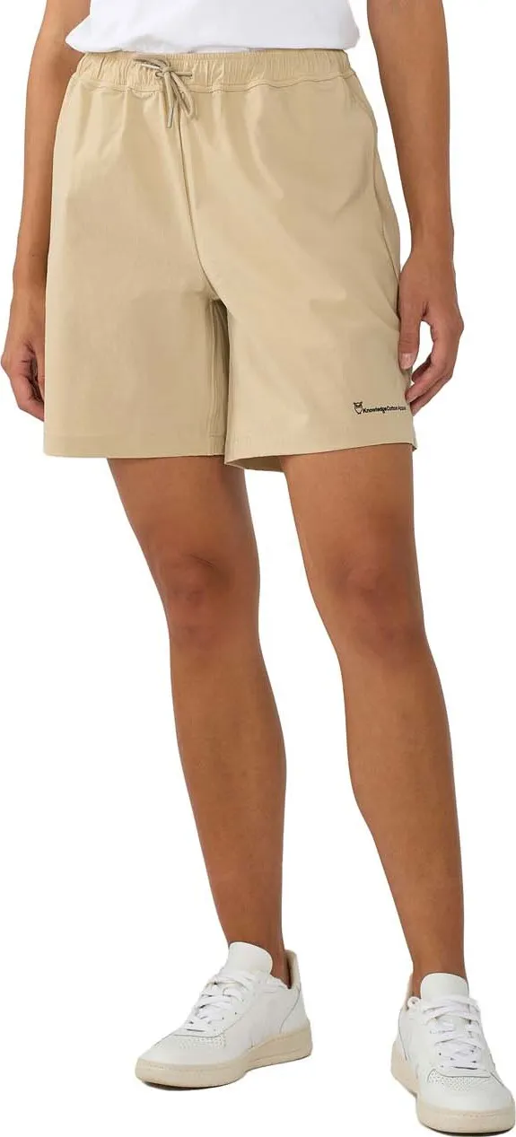 Knowledge Cotton Apparel Women's Stretch Ribstop Elastic Waist Shorts