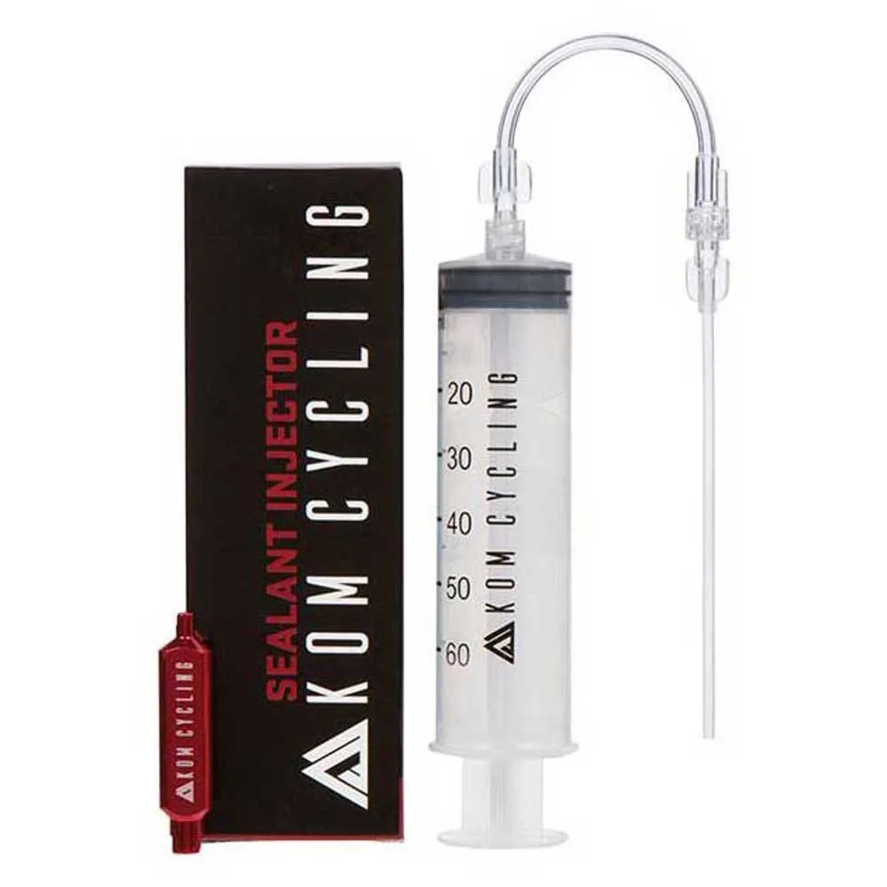 Kom Cycling Tubeless Aluminium Sealant Sprøyte, Clear, One Size