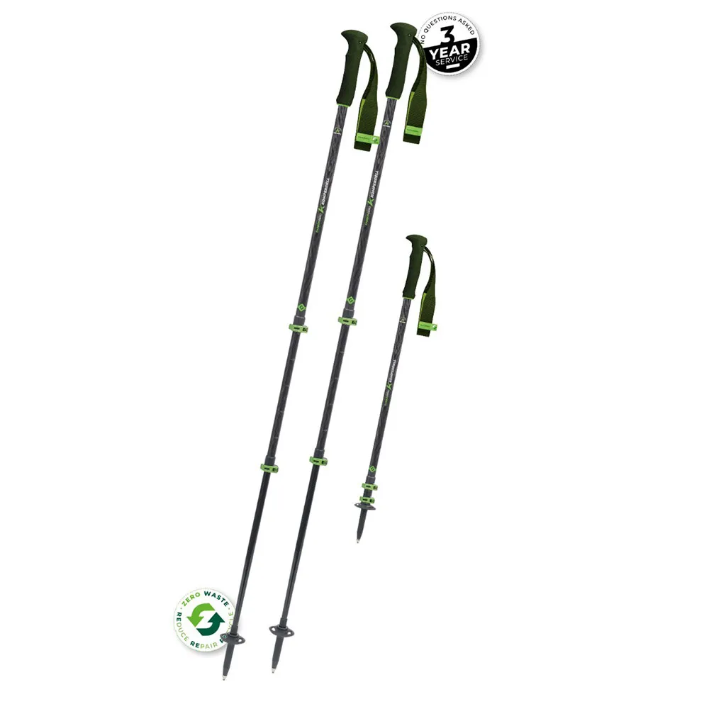 Komperdell Carbon Evo Zero Spaserstokker, 105-140cm
