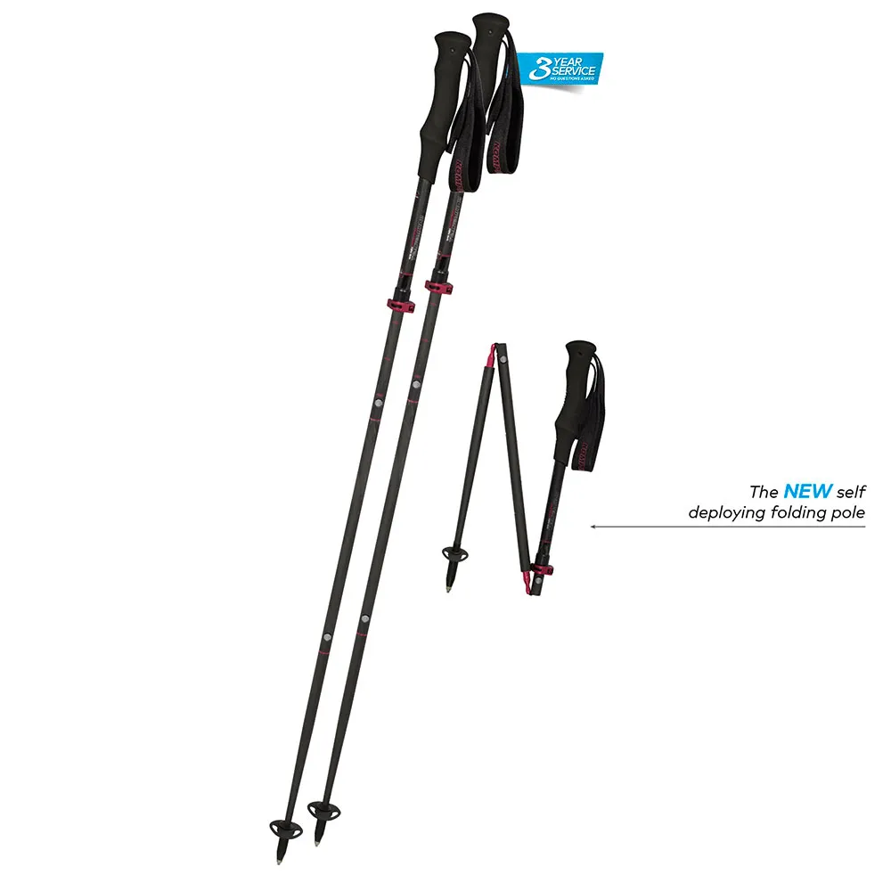 Komperdell Carbon Fxp.4 Summit Vario Compact Spaserstokker, 105-125cm