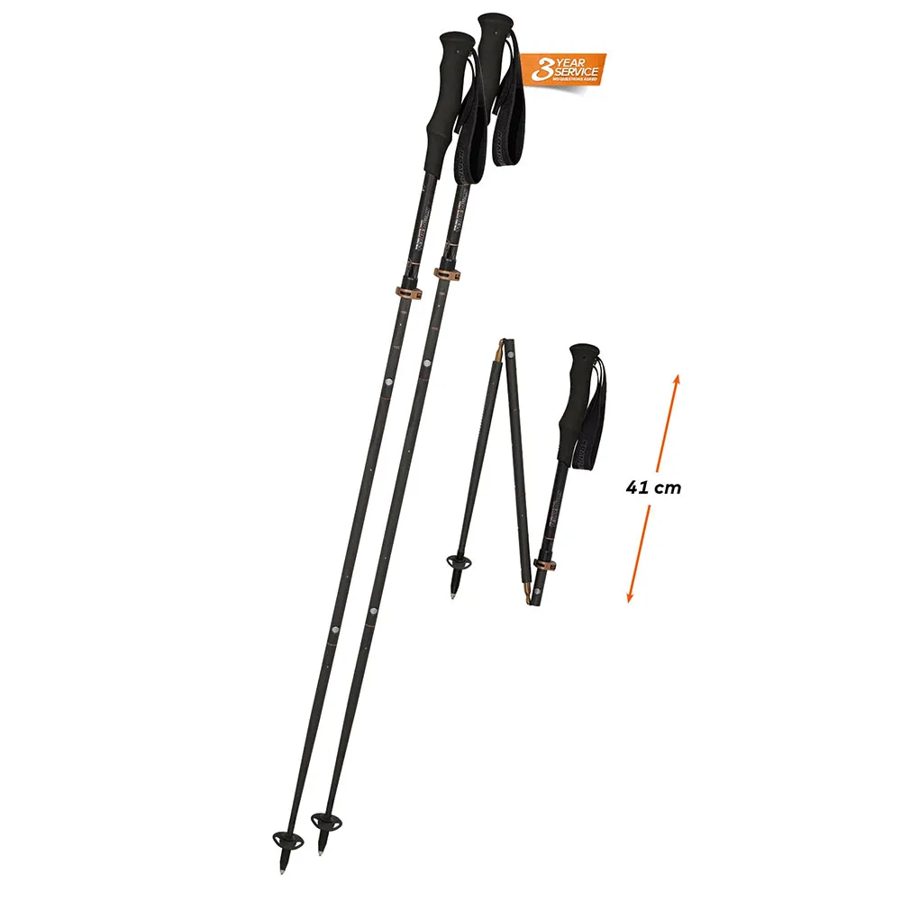 Komperdell Carbon Fxp.4 Summit Vario Spaserstokker, 115-135cm