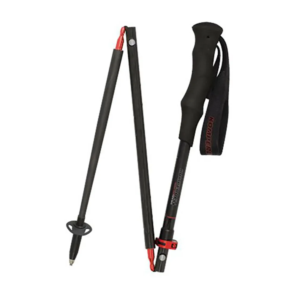 Komperdell Carbon Fxp.4 Trail Ultralight Vario Compact Spaserstokker, Black / red, 105-125cm Komperdell Carbon Fxp.4 Trail Ultralight Vario Compact Spaserstokker, Black / red, 105-125cm