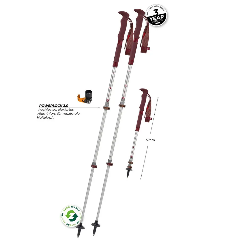 Komperdell Explorer Zero Compact Spaserstokker, 90-120cm