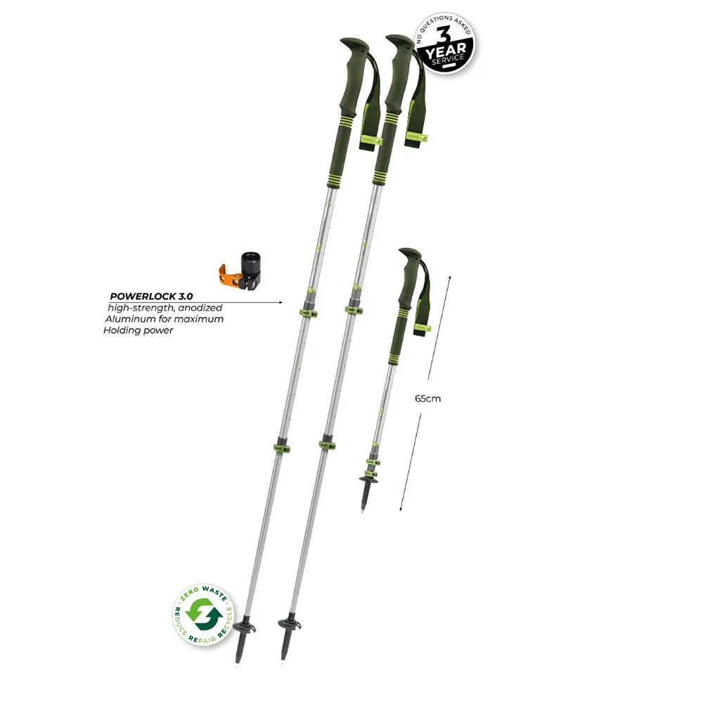 Komperdell Explorer Zero Compact Spaserstokker, 90-120cm