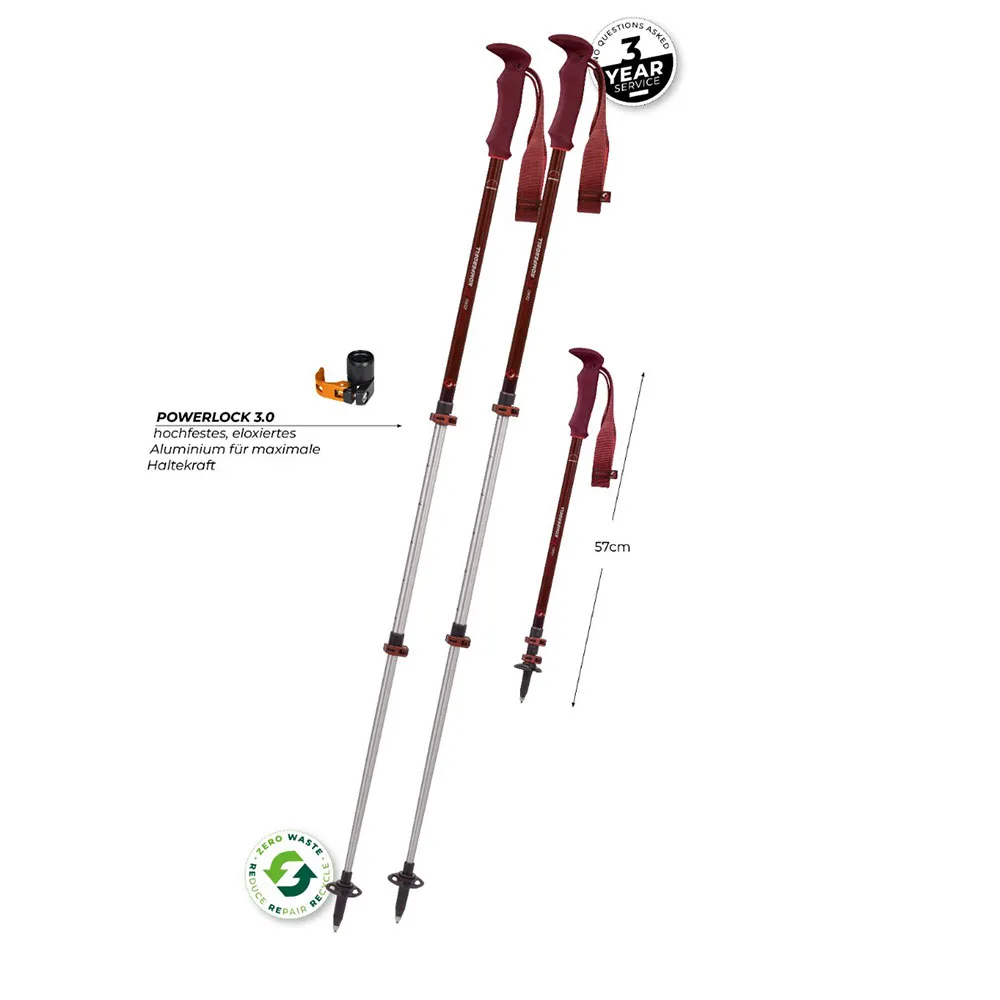 Komperdell Trailmaster Zero Compact Spaserstokker, 105-140cm