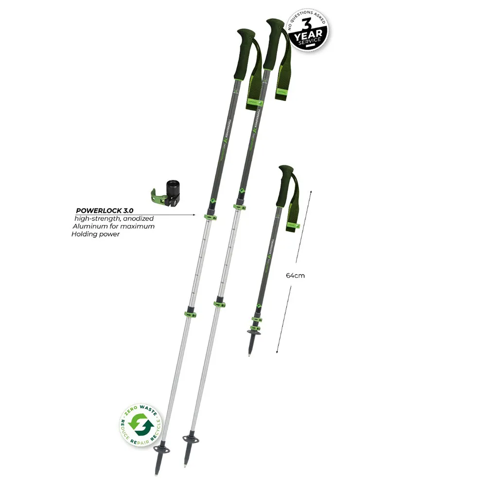 Komperdell Trailmaster Zero Spaserstokker, 105-140cm
