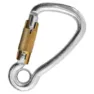 Kong Carbon Harness Autoblock Round Eyelet Karabinkrok, Silver, One Size