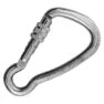 Kong Harness Kl Skrukarabin, Silver, 120mm