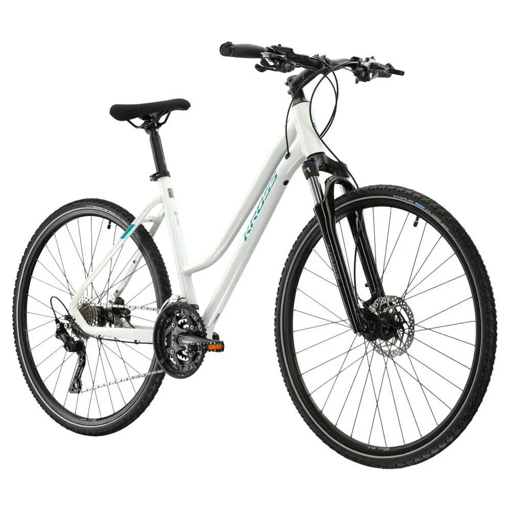 Kross Evado 7.0 700 Cues Rd U6020 Lady 2024 Sykkel, White, L, Hybridsykkel