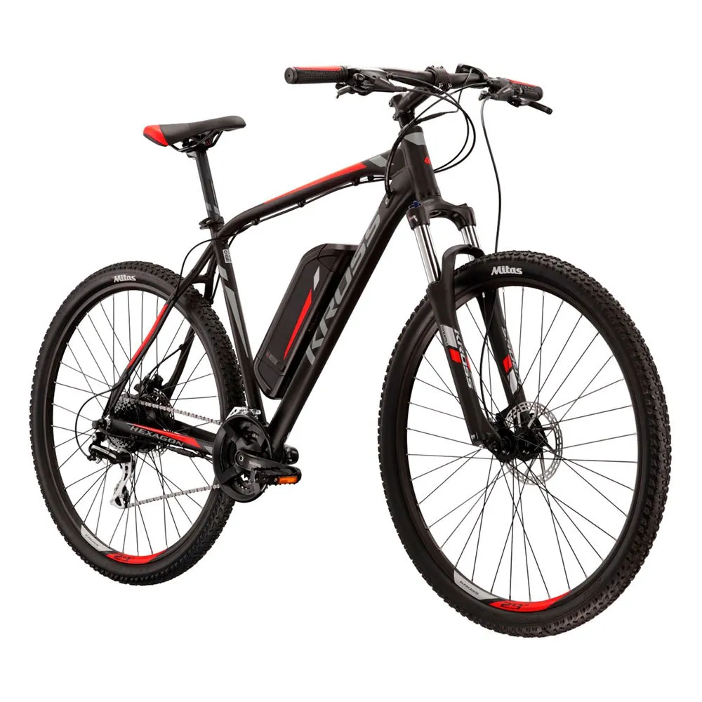 Kross Hexagon Boost 1.0 29´´ Elektrisk Terrengsykkel, Matt black, S, 522Wh, Elsykkel