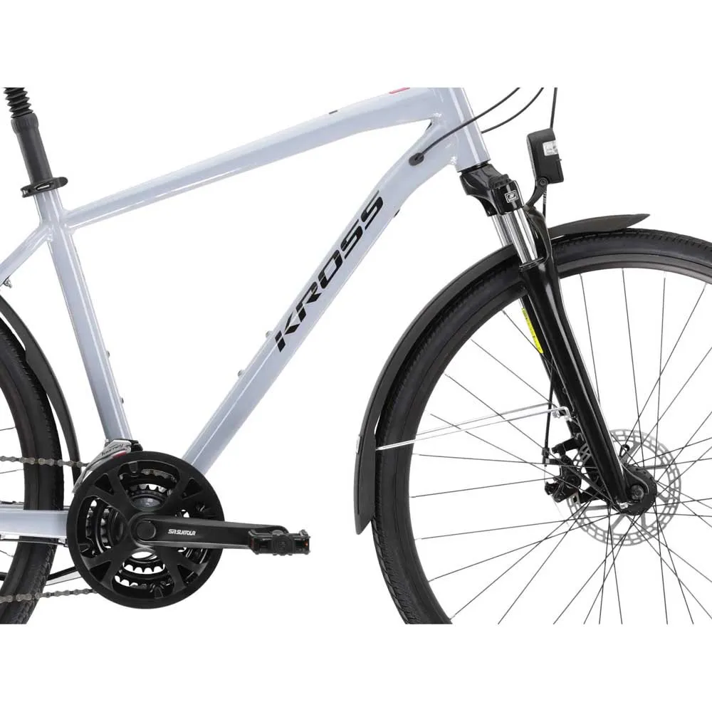 Kross Trans 3.0 700 Acera M360 2023 Sykkel, Grey, M Kross Trans 3.0 700 Acera M360 2023 Sykkel, Grey, M