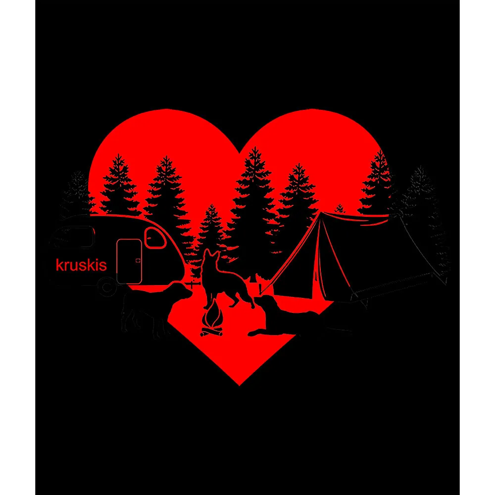 Kruskis Camping Dogs Kortarmet T-skjorte