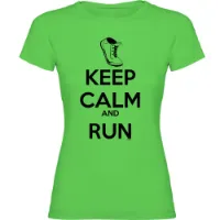 Kruskis Keep Calm And Run Kortarmet T-skjorte female