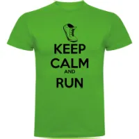 Kruskis Keep Calm And Run Kortarmet T-skjorte male