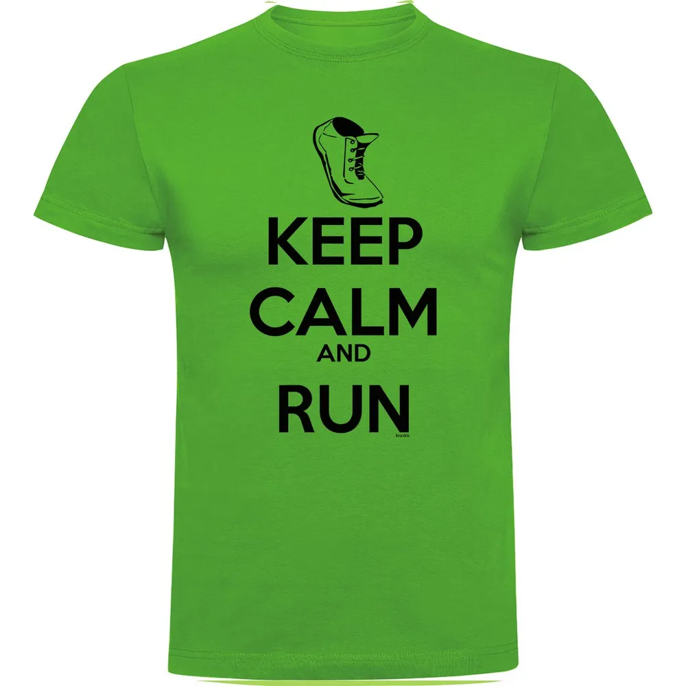 Kruskis Keep Calm And Run Kortarmet T-skjorte male