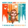 Kruskis Keep Calm Sloth Kortarmet T-skjorte