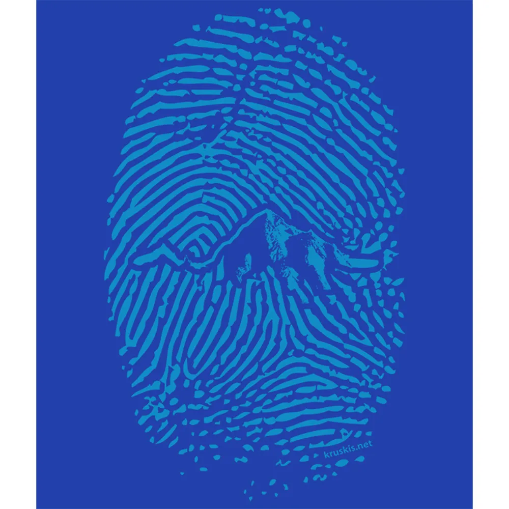 Kruskis Mountain Fingerprint Kortarmet T-skjorte