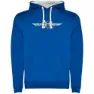 Royal blue / white