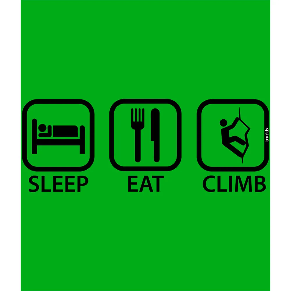 Kruskis Sleep Eat And Climb Kortarmet T-skjorte