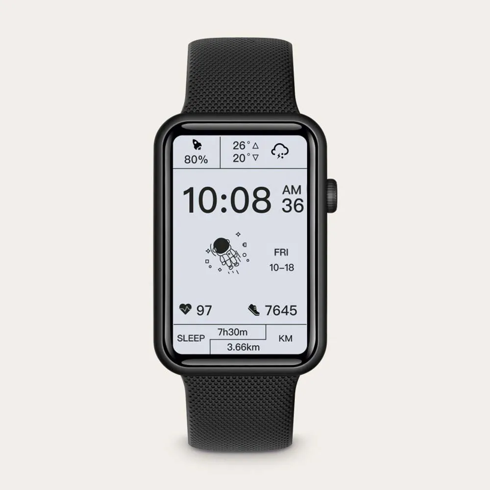 KSIX Tube Smartklokke, Black KSIX Tube Smartklokke, Black
