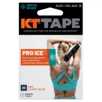 KT Tape Pro Ice 5.1x25.4cm 20 Units Forkuttet Kinesiologitape KT Tape Pro Ice 5.1x25.4cm 20 Units Forkuttet Kinesiologitape
