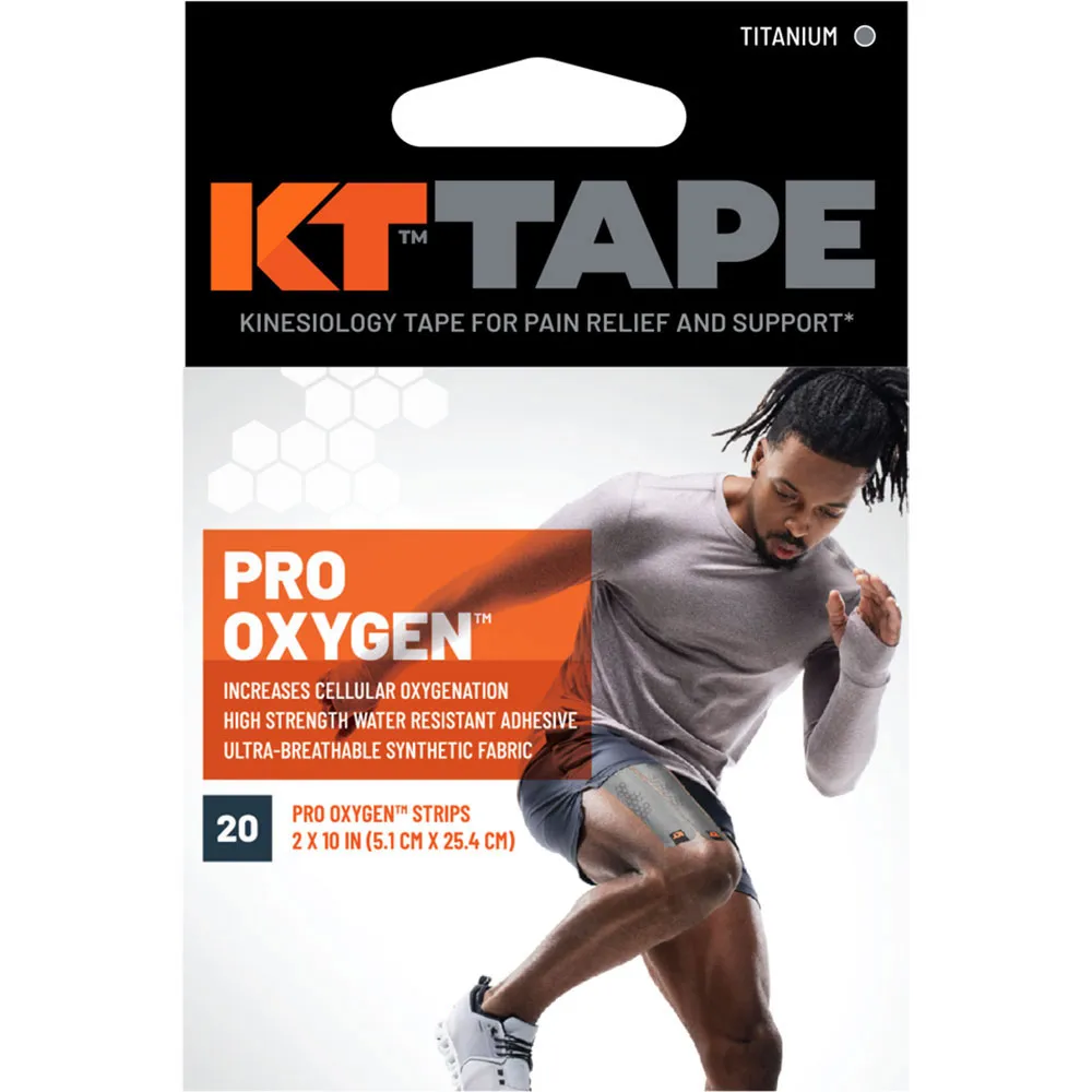 KT Tape Pro Oxygen Kinesiologi Tape, Titanium, One Size