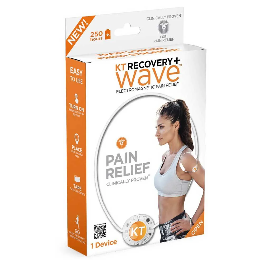 KT Tape Recovery+ Wave Elektriske Pads, White, One Size