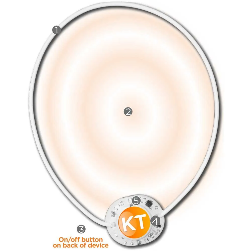 KT Tape Recovery+ Wave Elektriske Pads, White, One Size