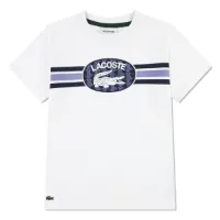 Lacoste Striped Logo Kortarmet T-skjorte