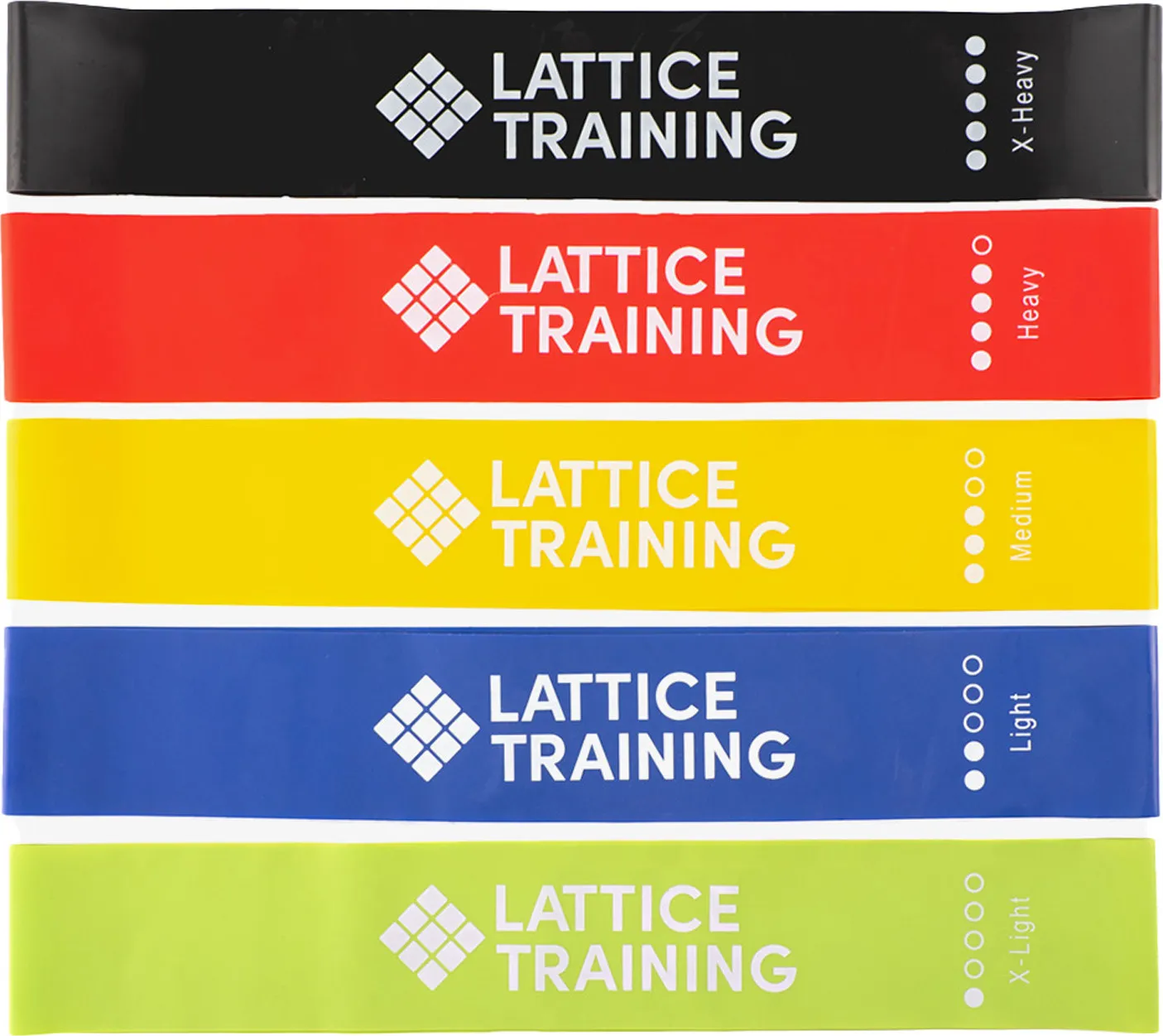 Lattice Training Resistance Band 5 Pack, Multi colour, One Size
