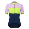LE COL Sport Kort Ermet Trøye, Navy / peacock / lilac, XS