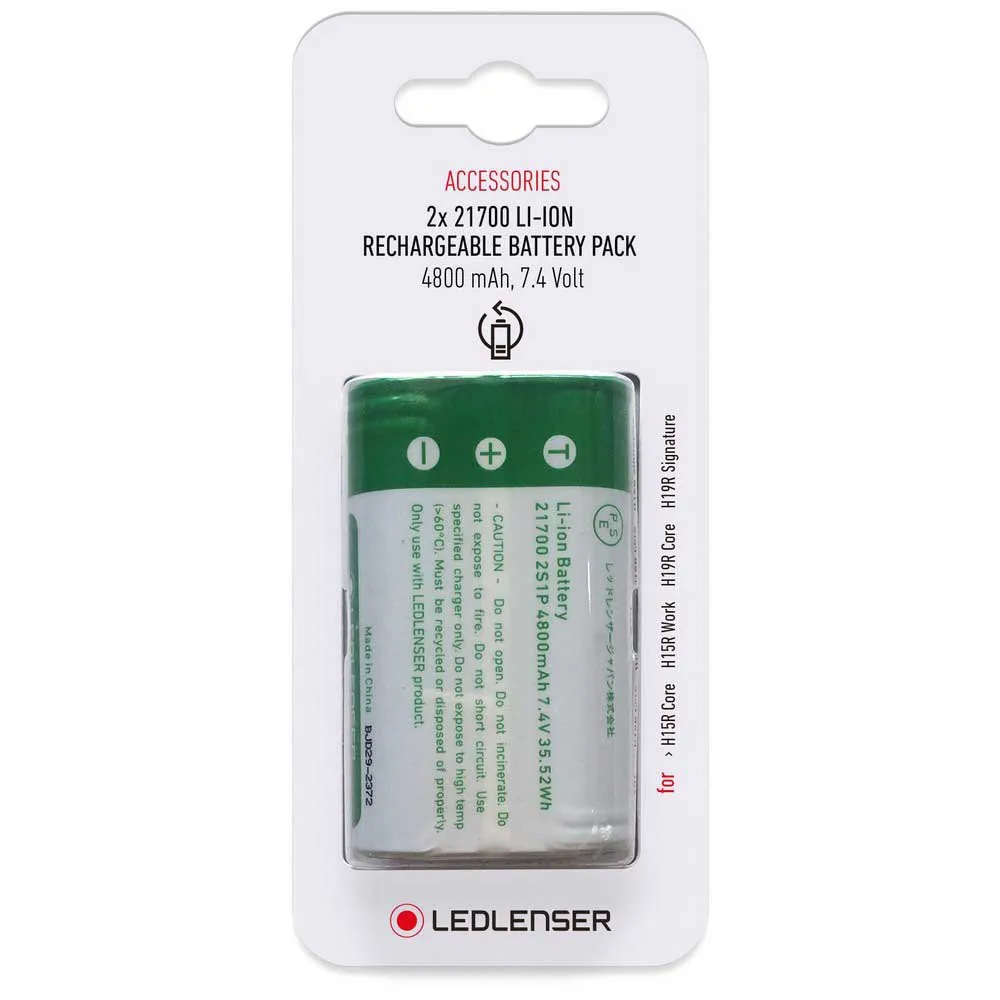 LEDLENSER 2x21700 4800mah Lithium Batteri Refurbished, Green, One Size LEDLENSER 2x21700 4800mah Lithium Batteri Refurbished, Green, One Size