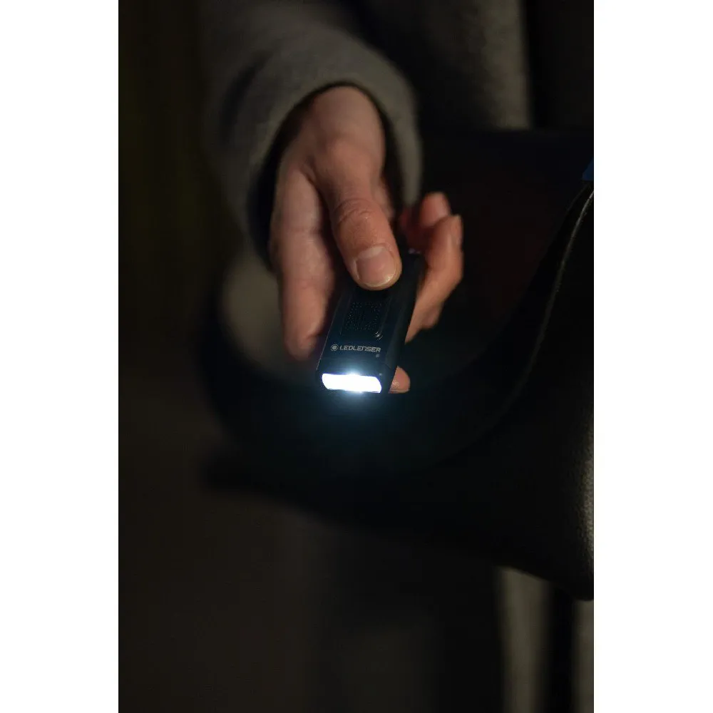 LEDLENSER K6r Sikkerhets-nøkkelring Med Oppladbart Lys, Grey, 400 Lysstyrker