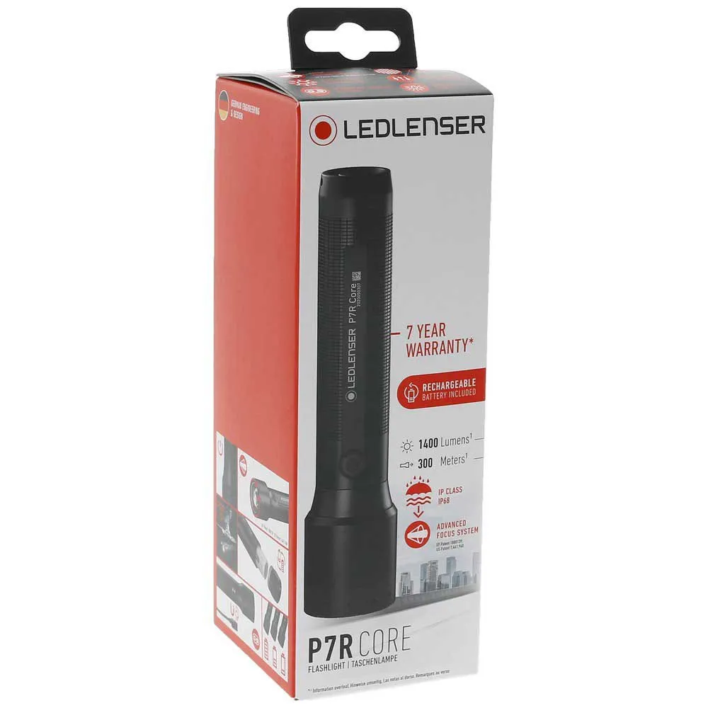 LEDLENSER P7r Core Lommelykt, Black, 1400 Lysstyrker LEDLENSER P7r Core Lommelykt, Black, 1400 Lysstyrker