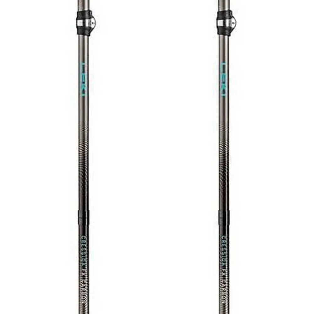 LEKI Cressida Fx Carbon Stolper, Brown metallic / mint / chocolate brown metallic, 100-120cm LEKI Cressida Fx Carbon Stolper, Brown metallic / mint / chocolate brown metallic, 100-120cm
