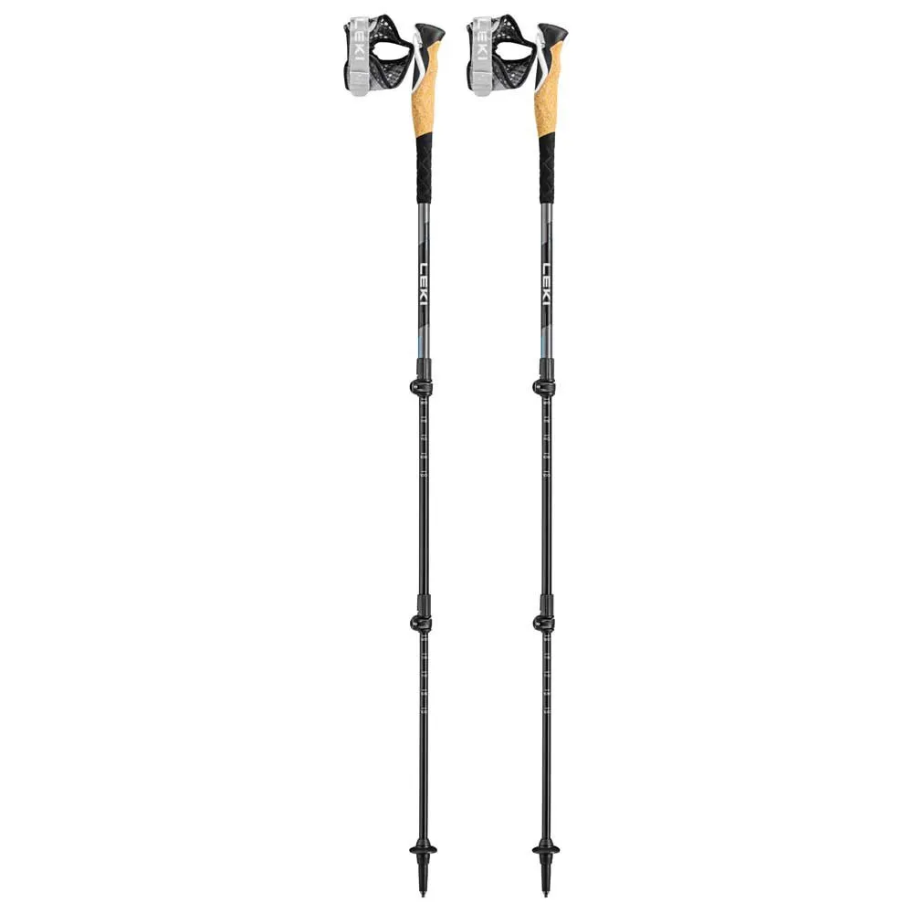 LEKI Cross Trail Lite Ta Spaserstokker, Black / white / light blue, 100-135cm LEKI Cross Trail Lite Ta Spaserstokker, Black / white / light blue, 100-135cm