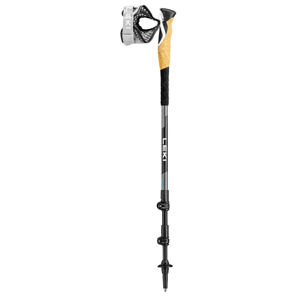 LEKI Cross Trail Lite Ta Spaserstokker, Black / white / light blue, 100-135cm LEKI Cross Trail Lite Ta Spaserstokker, Black / white / light blue, 100-135cm