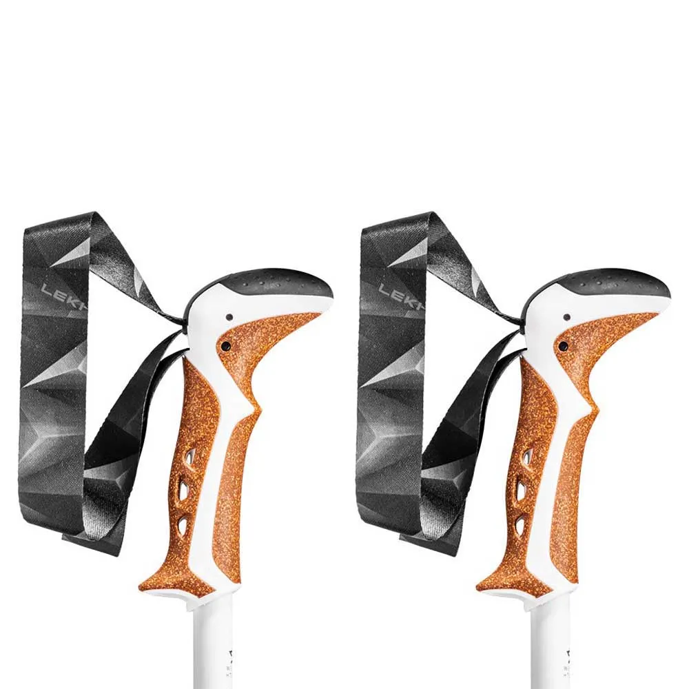 LEKI Jannu Spaserstokker, White / smokegreen / silver, 90-125cm