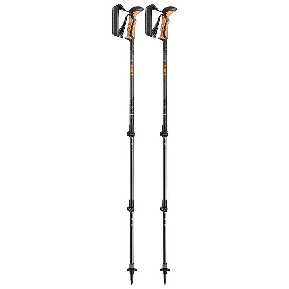 LEKI Khumbu As Spaserstokker, Dark anthracite / orange / black, 110-145cm LEKI Khumbu As Spaserstokker, Dark anthracite / orange / black, 110-145cm