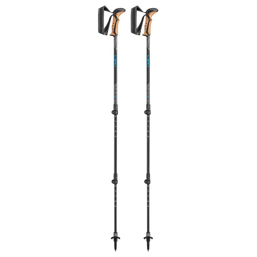LEKI Khumbu Lite As Spaserstokker, Black / petrol / dark anthracite, 100-135cm LEKI Khumbu Lite As Spaserstokker, Black / petrol / dark anthracite, 100-135cm