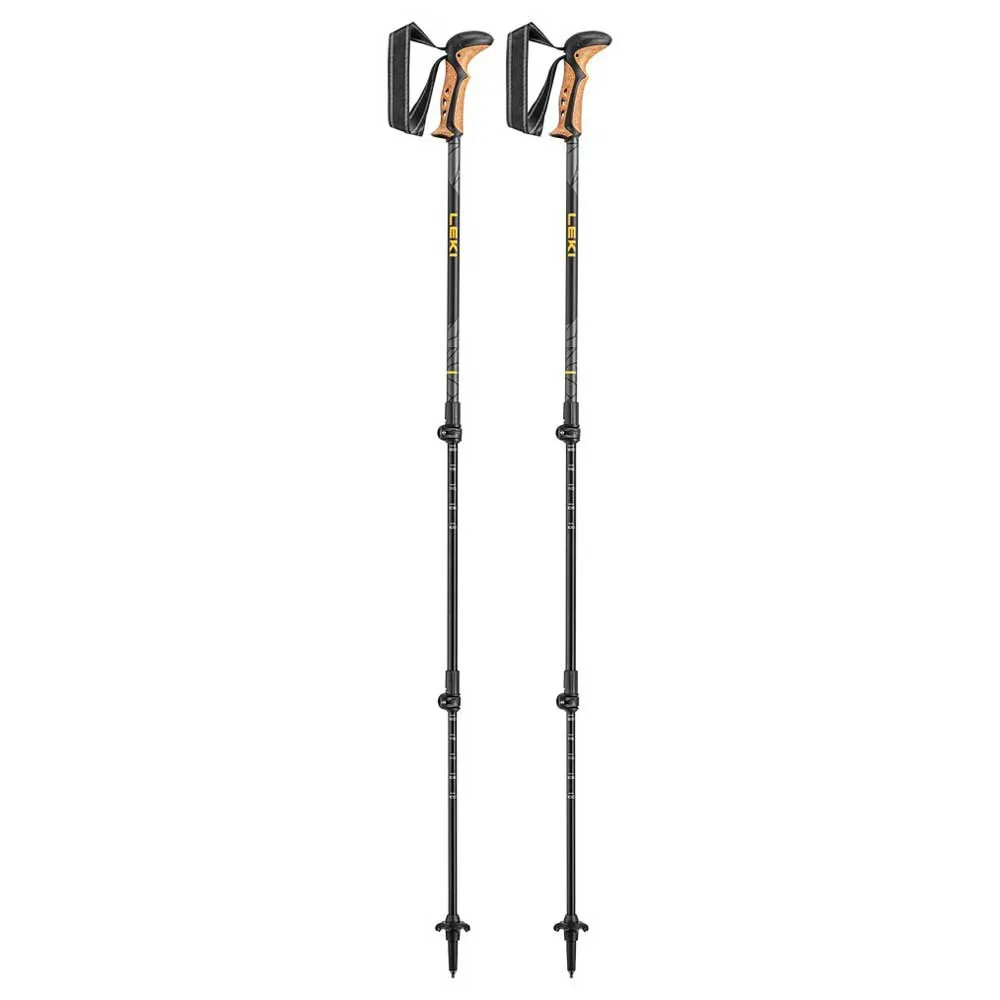 LEKI Khumbu Lite Spaserstokker, Mango / dark anthracite / black, 100-135cm LEKI Khumbu Lite Spaserstokker, Mango / dark anthracite / black, 100-135cm
