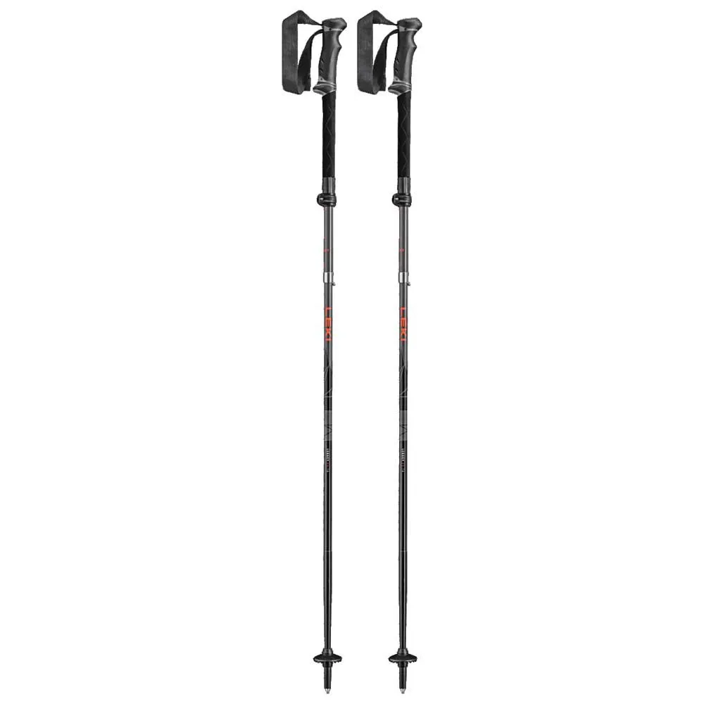 LEKI Legacy Fx Ta Spaserstokker, Silver gray / bright red / black, 110-130cm LEKI Legacy Fx Ta Spaserstokker, Silver gray / bright red / black, 110-130cm