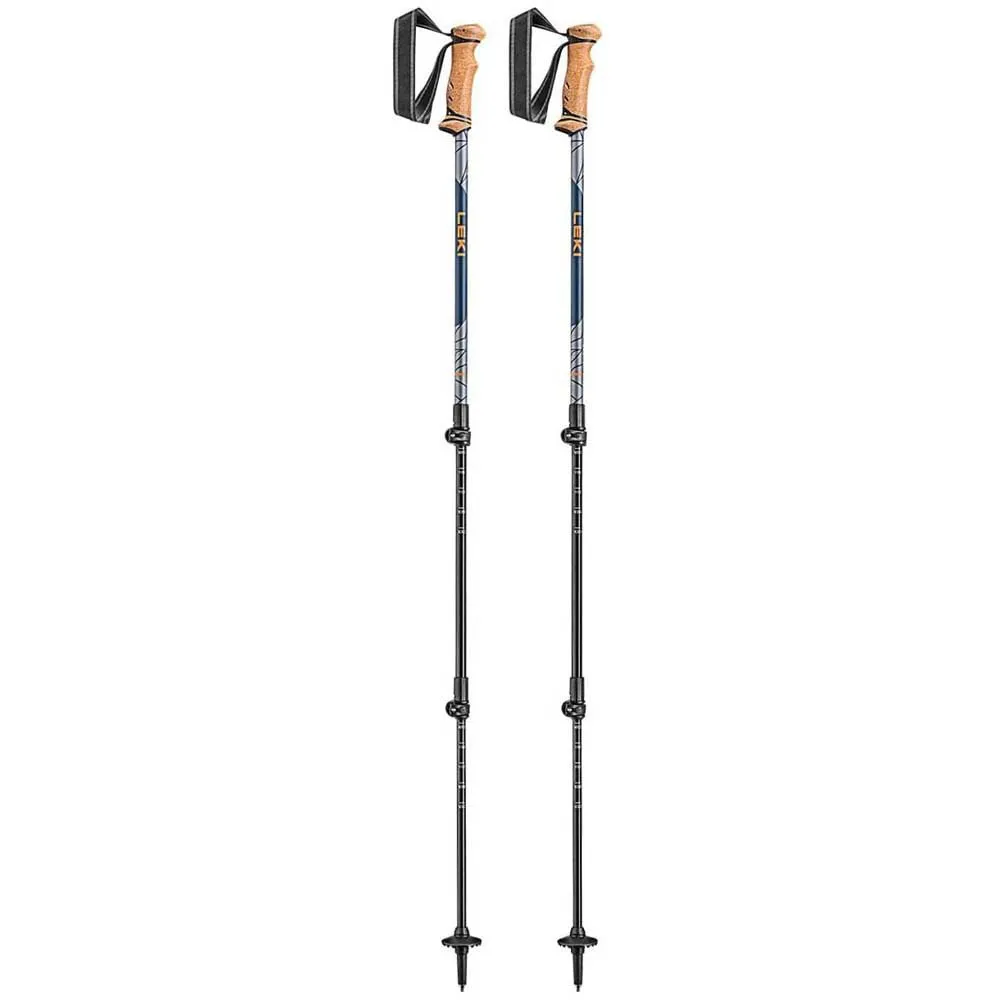 LEKI Legacy Lite Spaserstokker, Orange / denim blue / llight anthracite, 100-135cm