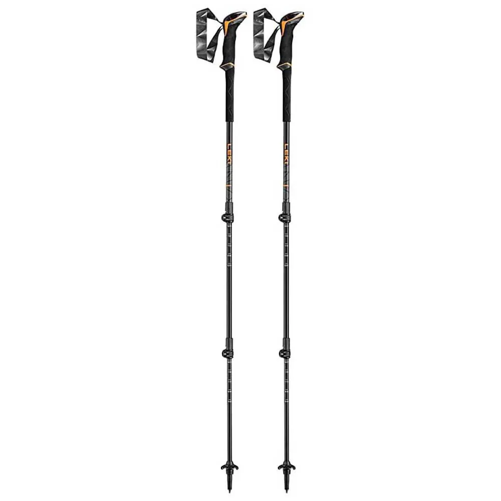 LEKI Makalu Lite Spaserstokker, Orange / black / dark anthracite, 100-135cm LEKI Makalu Lite Spaserstokker, Orange / black / dark anthracite, 100-135cm